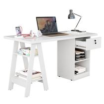 Mesa de Estudo Bali Branca Para Quarto/Escritório/Home Office Mesa de Estudo Bali Branca Para Quarto/Escritório/Home Office