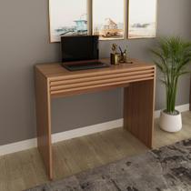 Mesa de Estudo com Gaveta Ripado 90x74cm ME4173 Amêndoa
