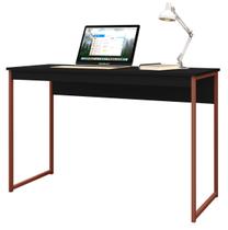 Mesa de Estudo Compacta 1,20 Preto com Cobre - MoveisAqui