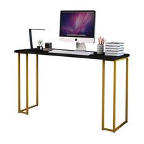 Mesa De Estudo Pés Dourado em Ferro 1,20 Moderno 100% MDF