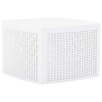 Mesa de exterior VidaXL branca de polipropileno quadrada 54x54x37cm