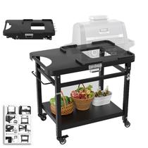 Mesa de grelha para a série Ninja Woodfire com prateleira dupla