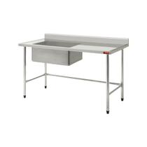 Mesa de Inox 1,90 X 0,70 com Pia 1 Cuba Lado Direito 0,60 X 0,50 X 0,35 Sulfisa