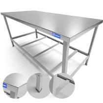 Mesa de Inox Industrial com Paneleiro 1 Metro-Sebem