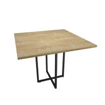 Mesa de Jantar 04 Lugares Jade 90 cm Natural Base Metálica Industrial Preto M05 - D'Rossi Mesa de Jantar 04 Lugares Jade 90 cm Natural Base Metálica Industrial Preto M05 - D'Rossi