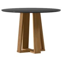 Mesa De Jantar 100x100 Cm Isabela Com Vidro Ype Preto New Ceval