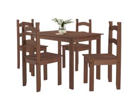 Mesa De Jantar 100x70 Com 04 Cadeiras Luxo