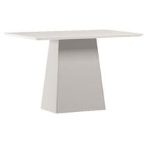 Mesa de Jantar 120 cm Barbara com Vidro Off White New Ceval