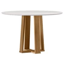 Mesa De Jantar 120 Cm Isabela Com Vidro Ype Off White New Ceval