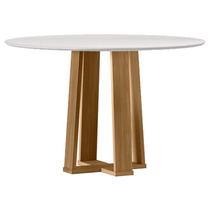 Mesa de Jantar 120 cm Isabela com Vidro Ype Off White New Ceval Mesa de Jantar 120 cm Isabela com Vidro Ype Off White New Ceval