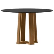 Mesa De Jantar 120 Cm Isabela Com Vidro Ype Preto New Ceval