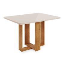 Mesa de Jantar 120cm com Tampo de Vidro Berlim Viero