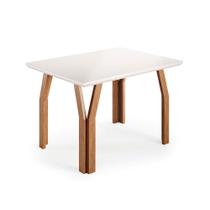 Mesa de jantar 120cm com Tampo MDP e Vidro Atlas Madetal Mesa de jantar 120cm com Tampo MDP e Vidro Atlas Madetal