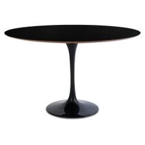 Mesa de Jantar 120cm MDF Preta Saarinen