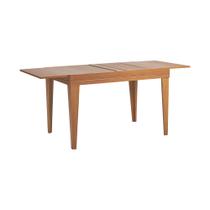 Mesa de Jantar 1,20m Extensível 1,80m Gênova em Madeira Maciça Sem Vidro - Mel