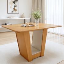 Mesa de Jantar 120x80cm Tampo MDF no Glass Apogeu
