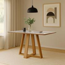Mesa de Jantar 1,35m 4 Lugares com Tampo de Vidro 100% MDF Dalla Costa Mesa de Jantar 1,35m 4 Lugares com Tampo de Vidro 100% MDF Dalla Costa