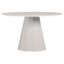 Mesa de Jantar 135x135 cm Isis com Vidro Off White New Ceval Mesa de Jantar 135x135 cm Isis com Vidro Off White New Ceval