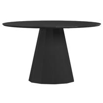 Mesa de Jantar 135x135 cm Isis com Vidro Preto New Ceval