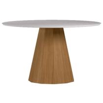 Mesa De Jantar 135x135 Cm Isis Com Vidro Ype Off White New Ceval