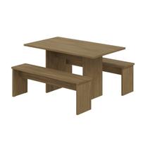 Mesa de Jantar 135x80x74cm 2,5cm com 1 Banco Essence