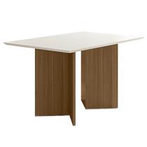 Mesa de Jantar 136cm Helo Carvalho Off White Poliman