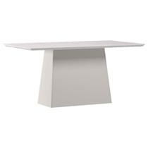Mesa De Jantar 160 Cm Barbara Com Vidro Off White New Ceval