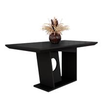 Mesa De Jantar 1,60 Retangular Maldivas Preto Fosco - Móveis Arapongas Mesa De Jantar 1,60 Retangular Maldivas Preto Fosco - Móveis Arapongas