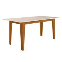 Mesa de Jantar 160cm com Vidro Liz Poliman Móveis