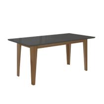 Mesa de Jantar 160cm com Vidro Liz Poliman Móveis Mesa de Jantar 160cm com Vidro Liz Poliman Móveis
