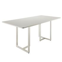 Mesa de Jantar 160cm e Tampo de Vidro Arcadia