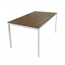 Mesa de Jantar 160cm Industrial Branco/Nogal