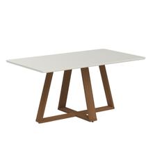 Mesa de Jantar 160cm Retangular com Vidro Avena