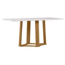 Mesa de Jantar 170x90 cm Treviso com Vidro Ype Off White New Ceval