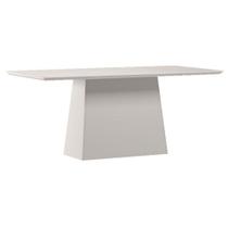 Mesa De Jantar 180 Cm Barbara Com Vidro Off White New Ceval