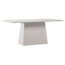 Mesa de Jantar 180 cm Barbara com Vidro Off White New Ceval