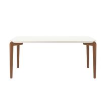 Mesa de Jantar 180cm Retangular com Vidro Donatella Branco/Off White Fosco/Marrom Mesa de Jantar 180cm Retangular com Vidro Donatella Branco/Off White Fosco/Marrom