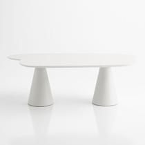 Mesa de Jantar 180x100 Cone Orgânica Nuvem cor Branca