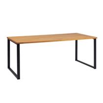 Mesa de Jantar 180x90cm Tampo Madeira Maciça Boston Marrom/Mel Mesa de Jantar 180x90cm Tampo Madeira Maciça Boston Marrom/Mel