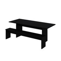 Mesa de Jantar 200x80x74cm 2,5cm com 2 Banco Essence Mesa de Jantar 200x80x74cm 2,5cm com 2 Banco Essence