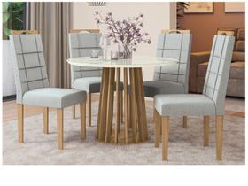 Mesa de Jantar 4 Cadeiras 4 Lugares Redonda