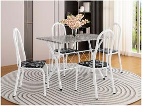 Mesa de Jantar 4 Cadeiras Retangular Branca Artefamol Ravena