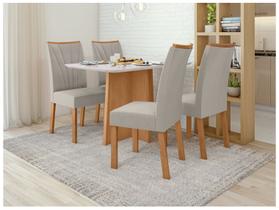 Mesa de Jantar 4 Cadeiras Retangular Frassino Móveis Lopas Celebrare Mesa de Jantar 4 Cadeiras Retangular Frassino Móveis Lopas Celebrare