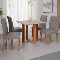 Mesa de Jantar 4 Lugares Flora Fernanda Cinamomo/Off White/Bege - Cimol Mesa de Jantar 4 Lugares Flora Fernanda Cinamomo/Off White/Bege - Cimol