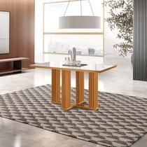 Mesa de Jantar 4 Lugares Florença Tic com Vidro Slats