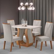 Mesa de Jantar 4 Lugares Gol Mel/Blonde/Marfim - Viero Móveis Mesa de Jantar 4 Lugares Gol Mel/Blonde/Marfim - Viero Móveis
