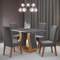 Mesa de Jantar 4 Lugares Gol Mel/Cinza/Grafite - Viero Móveis Mesa de Jantar 4 Lugares Gol Mel/Cinza/Grafite - Viero Móveis