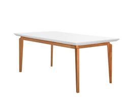 Mesa de Jantar 4 Lugares Imbuia Tampo Branco 1,1m - Zotz