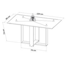 Mesa de Jantar 4 Lugares Nicarágua Mel/Cinza/Grafite - Panorama Móveis Mesa de Jantar 4 Lugares Nicarágua Mel/Cinza/Grafite - Panorama Móveis