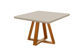 Mesa de jantar 4 lugares quadrada Bela Base Madeira luxo Mesa de jantar 4 lugares quadrada Bela Base Madeira luxo